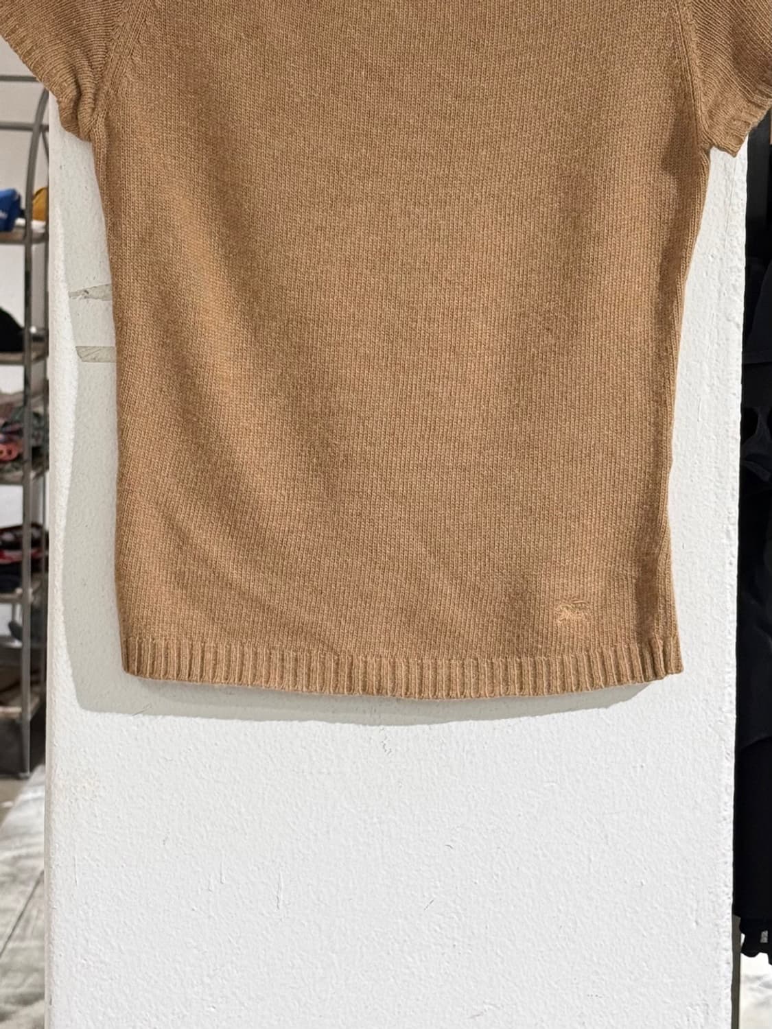 버버리 베이지 울 블렌드 하프 니트 상품이미지5