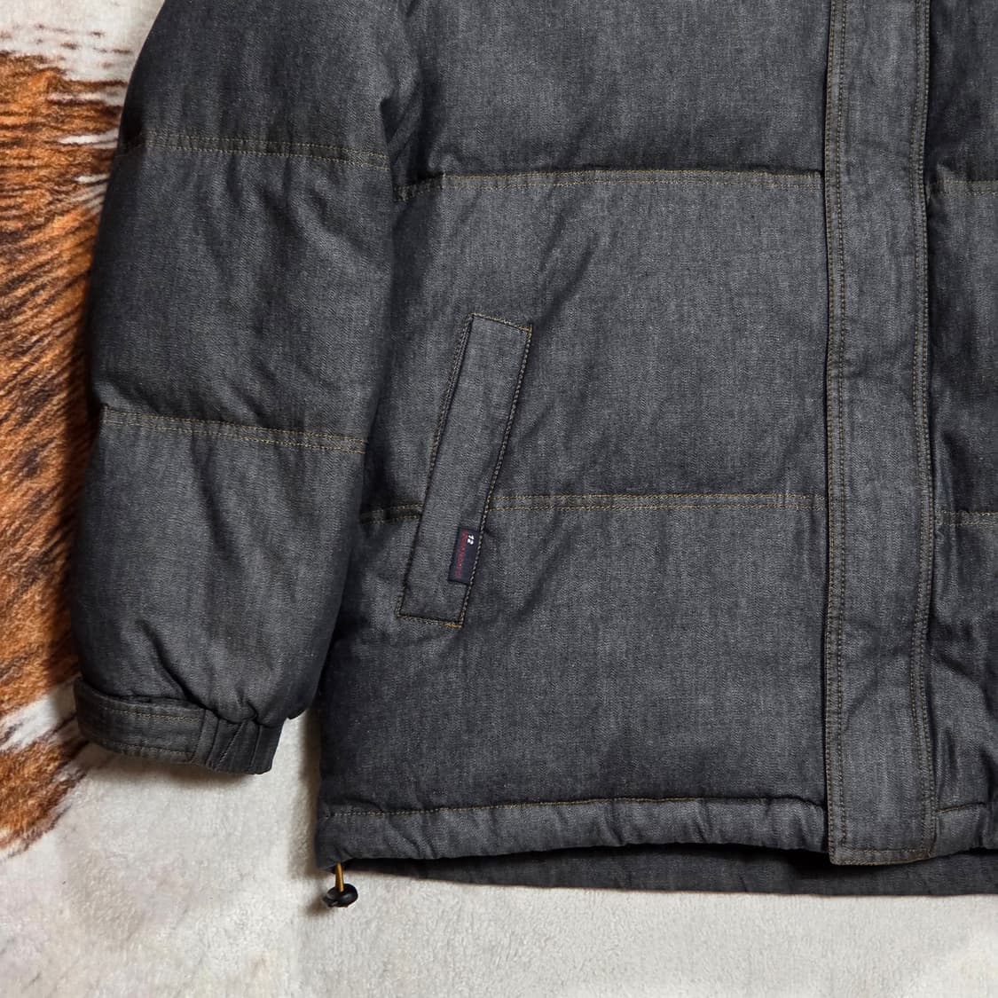 빈티지 덕다운 그레이 데님 패딩 상품이미지3