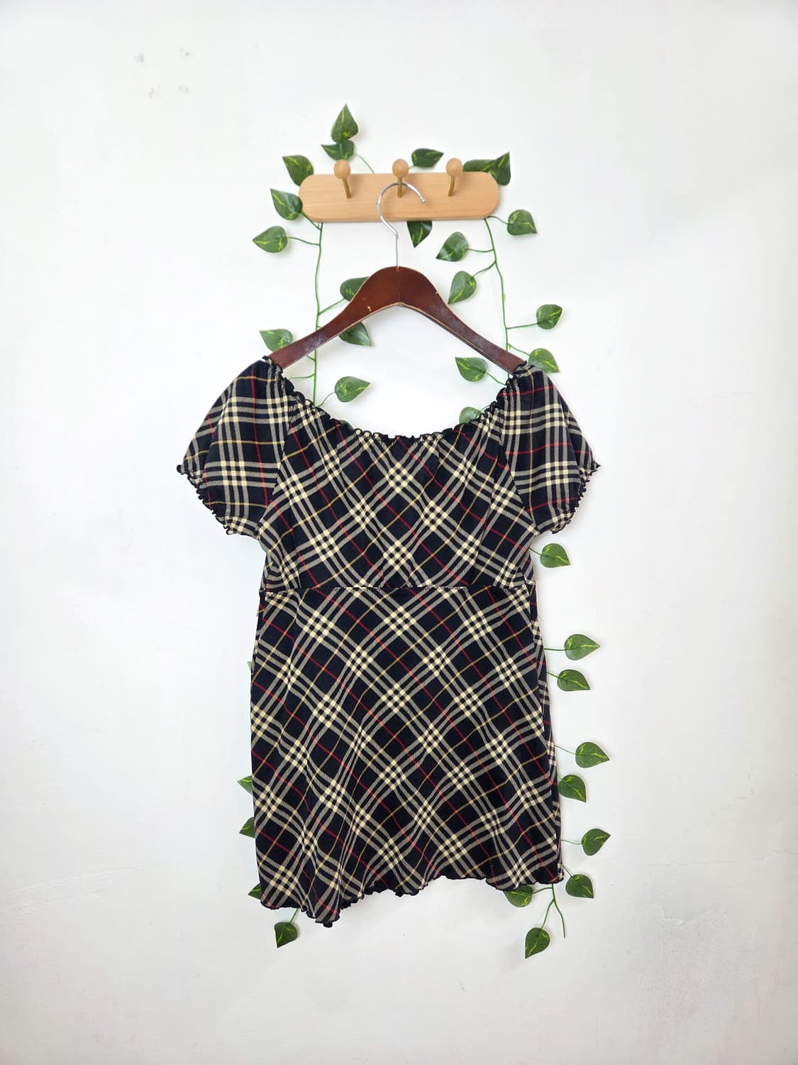 burberry blue label 다크네이비 체크 탑 상품이미지6