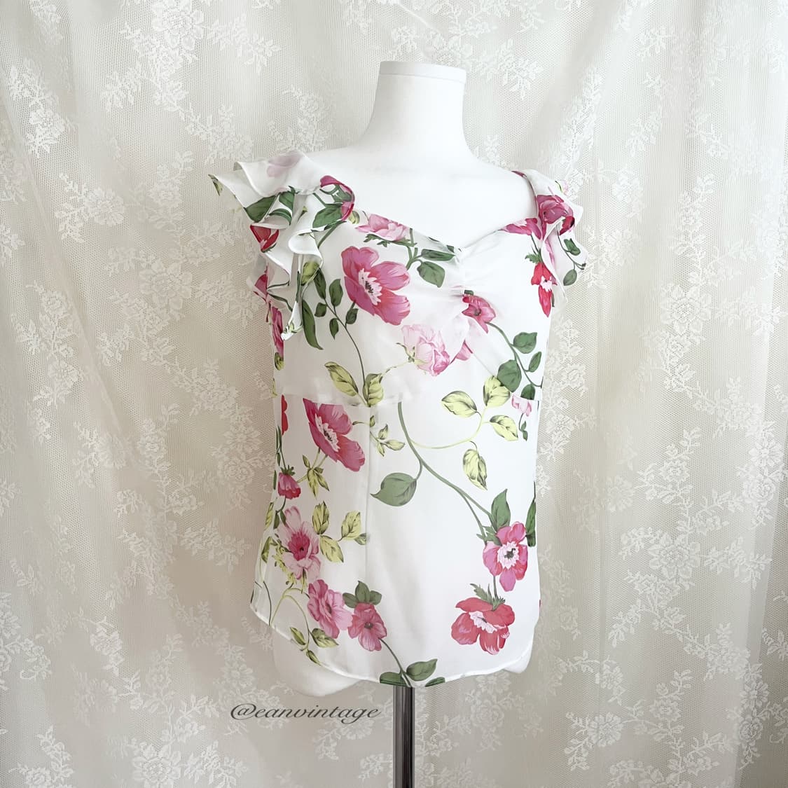 flower pattern shirring blouse 상품이미지8