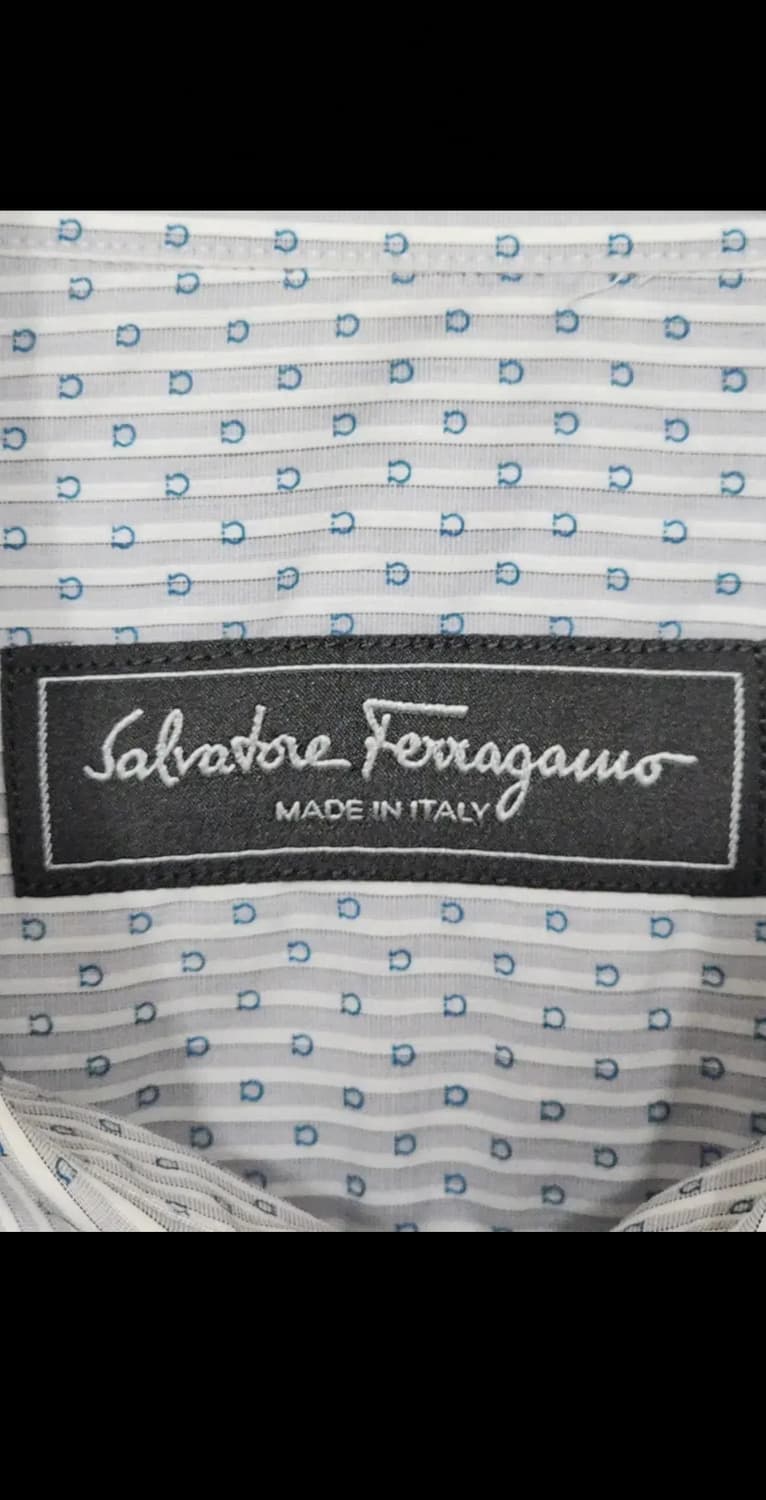 (M) 살바토레 페라가모 남방 로고패턴 셔츠 이태리판  상품이미지3