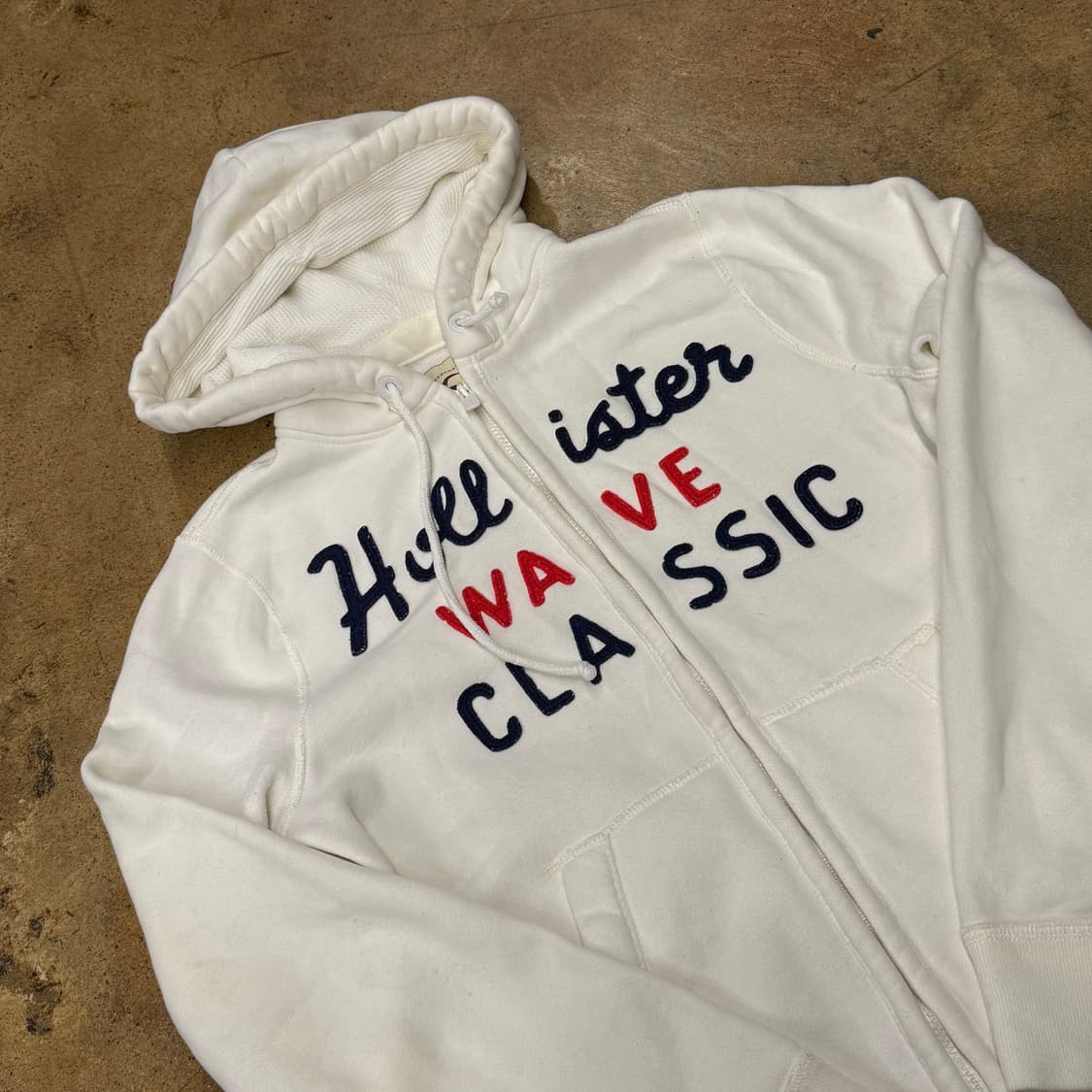 홀리스터 화이트 후드집업 상품이미지1