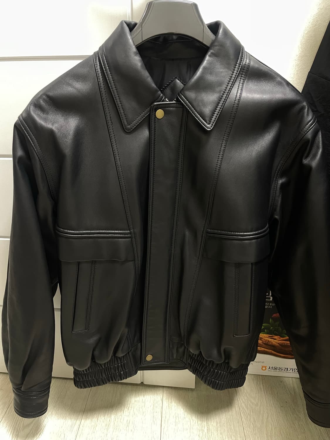 글로니 G LEATHER JACKET (BLACK) /양가죽, s 사이즈 상품이미지3