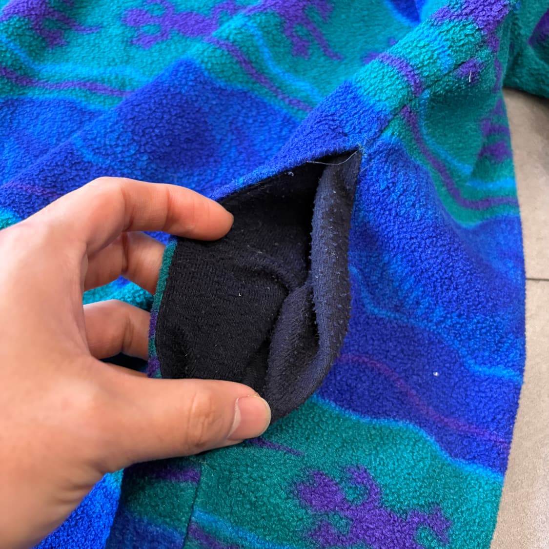 90년대 생산 llbean 엘엘빈 플리스 스냅티  상품이미지8