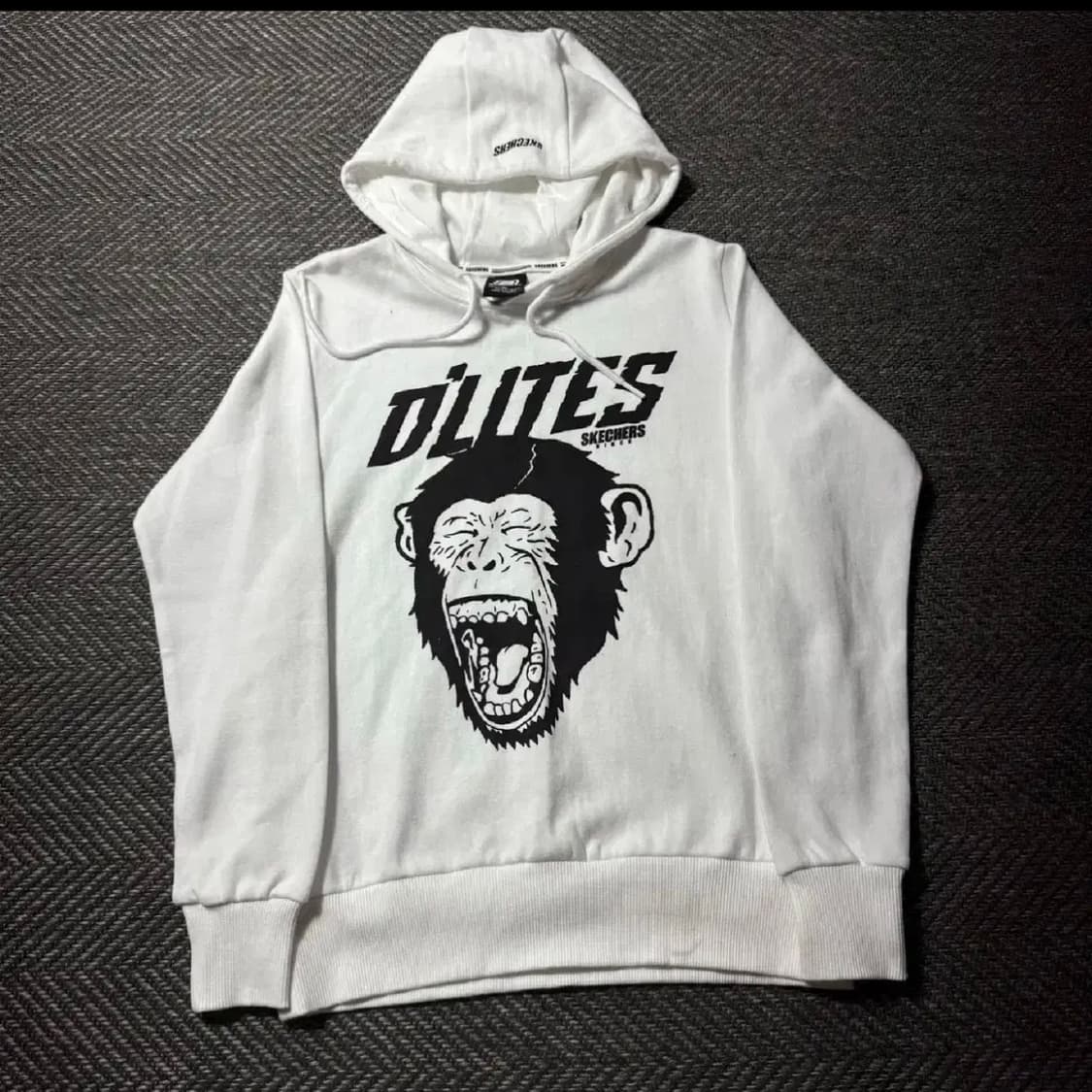 스케쳐스 D'LITES 화이트 후드티 몽키 프린팅 (90) 상품이미지1