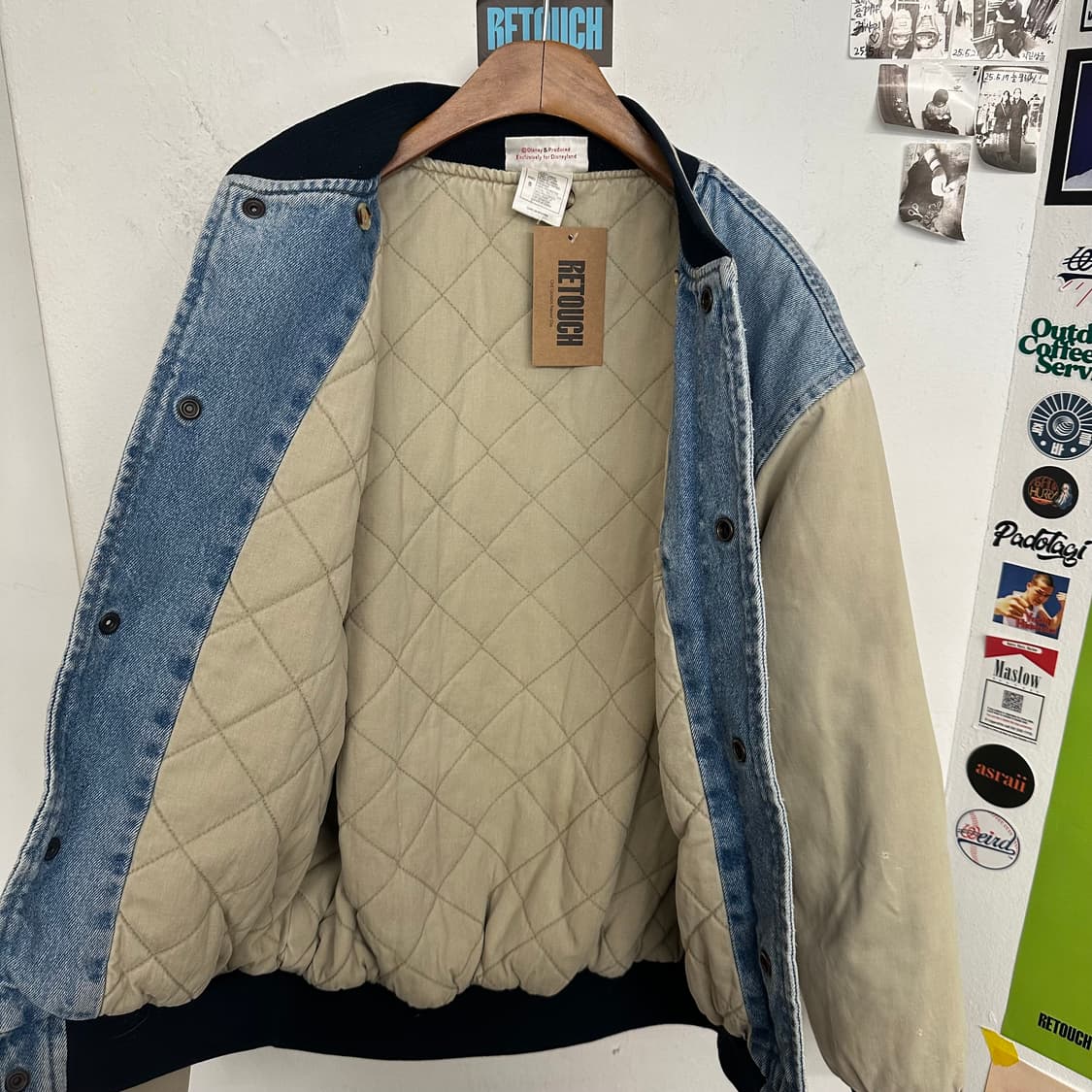 90‘s 디즈니 푸 데님 바시티자켓 상품이미지4