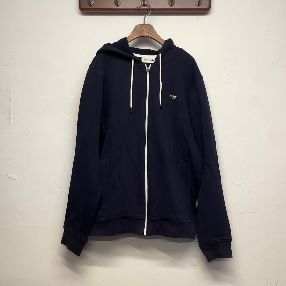 라코스테 헤비웨이트 코튼 후드 집업 자켓 상품이미지1