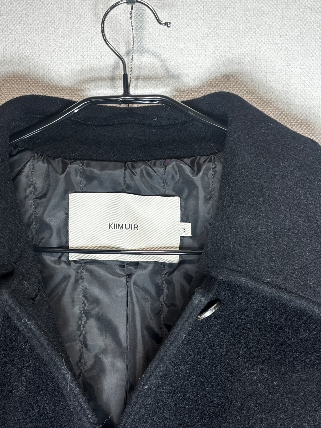 택포/A+급) KIIMUIR 울 캐시미어 블렌드 발마칸 코트 블랙 상품이미지8