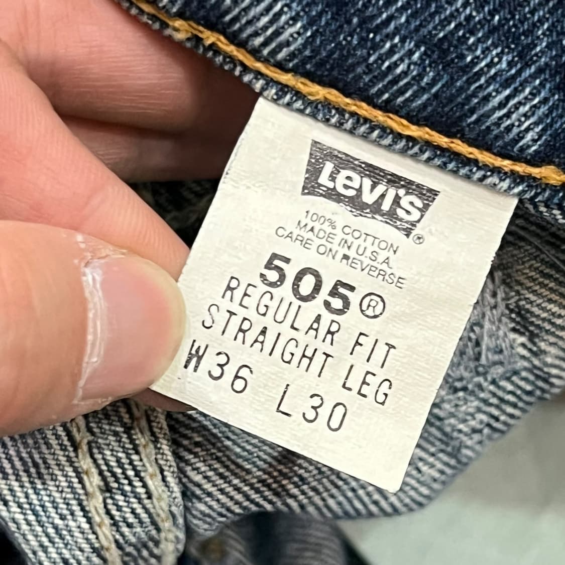 USA 리바이스 505 오렌지탭 데님팬츠y14167 상품이미지7