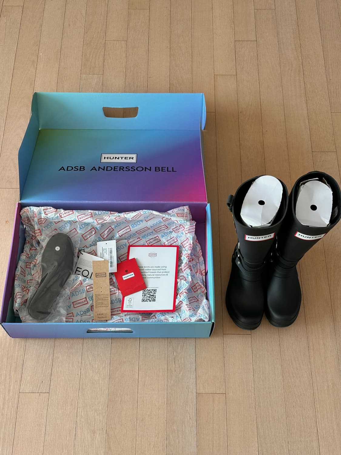 *풀박스* 헌터 x 앤더슨벨 오리지날 2.0 톨 부츠 블랙 W250 상품이미지7