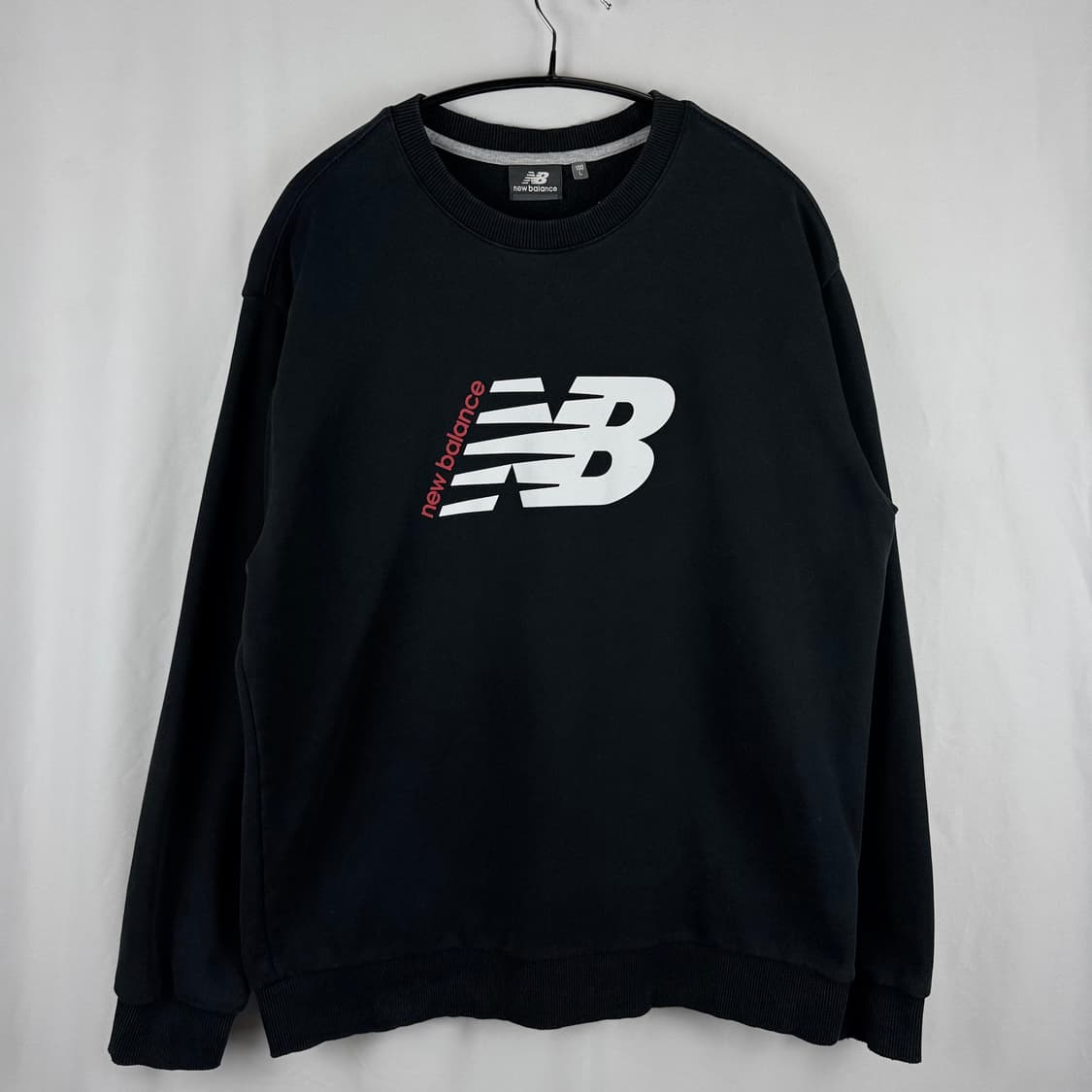 (L) 뉴발란스 빅로고 맨투맨 블랙 상품이미지2