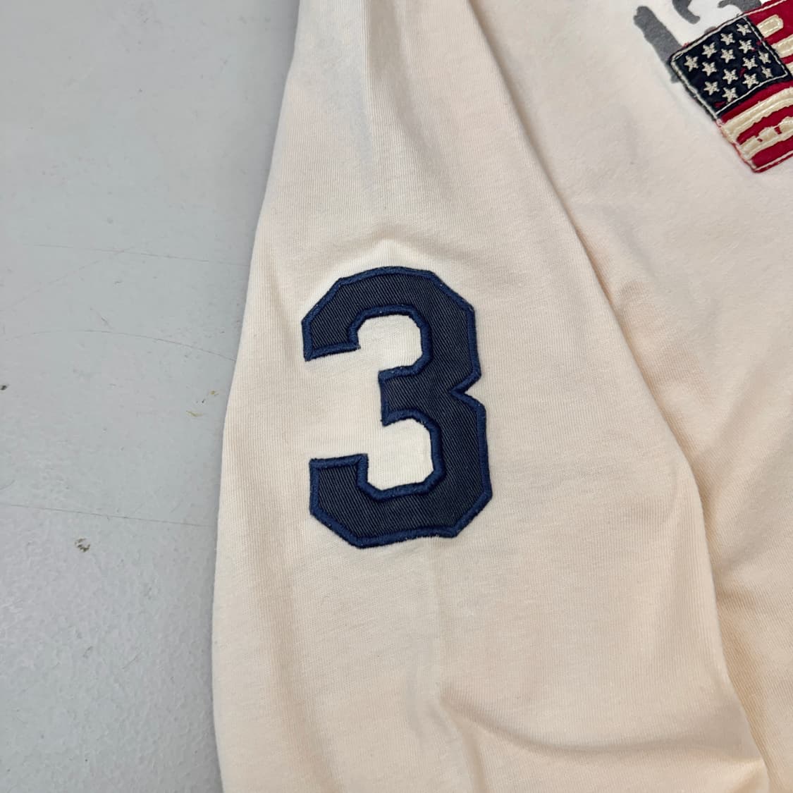 폴로 빅포니 USA 성조기 치프키프 아이보리 롱슬리브 상품이미지4