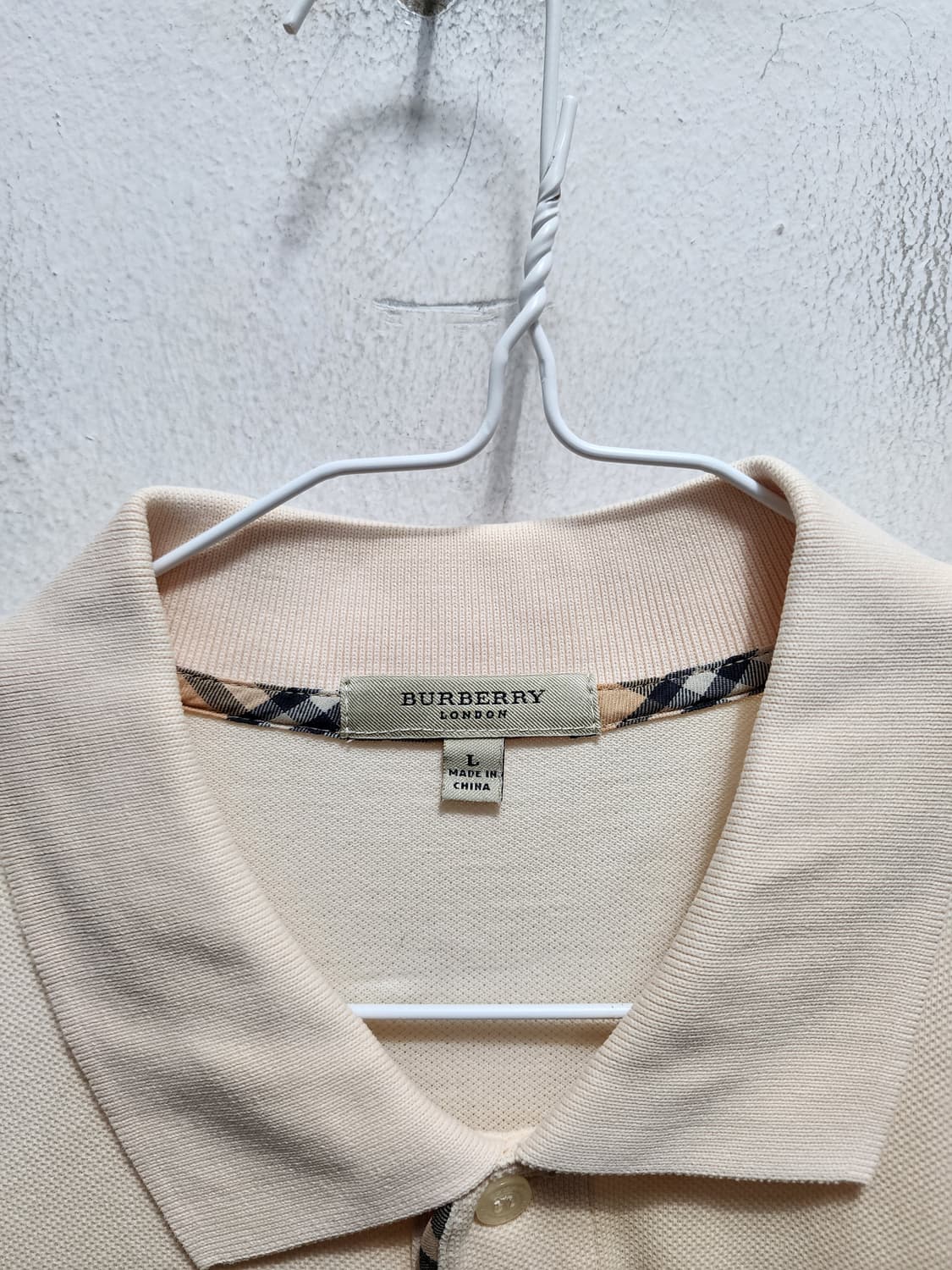 버버리 반팔 폴로셔츠 아이보리 상품이미지3
