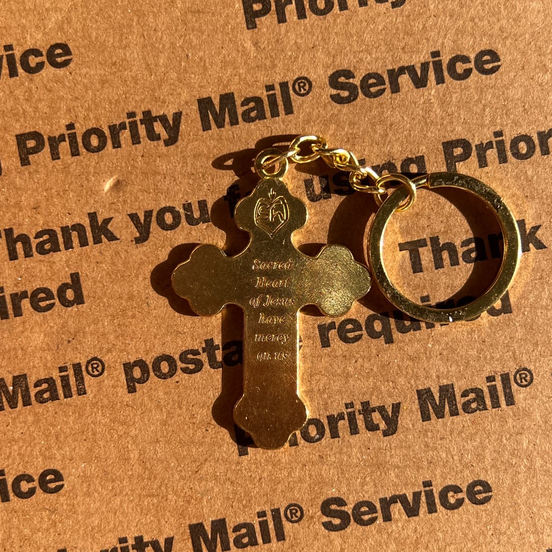 90s vtg Red Cross Jesus Keyring 상품이미지2