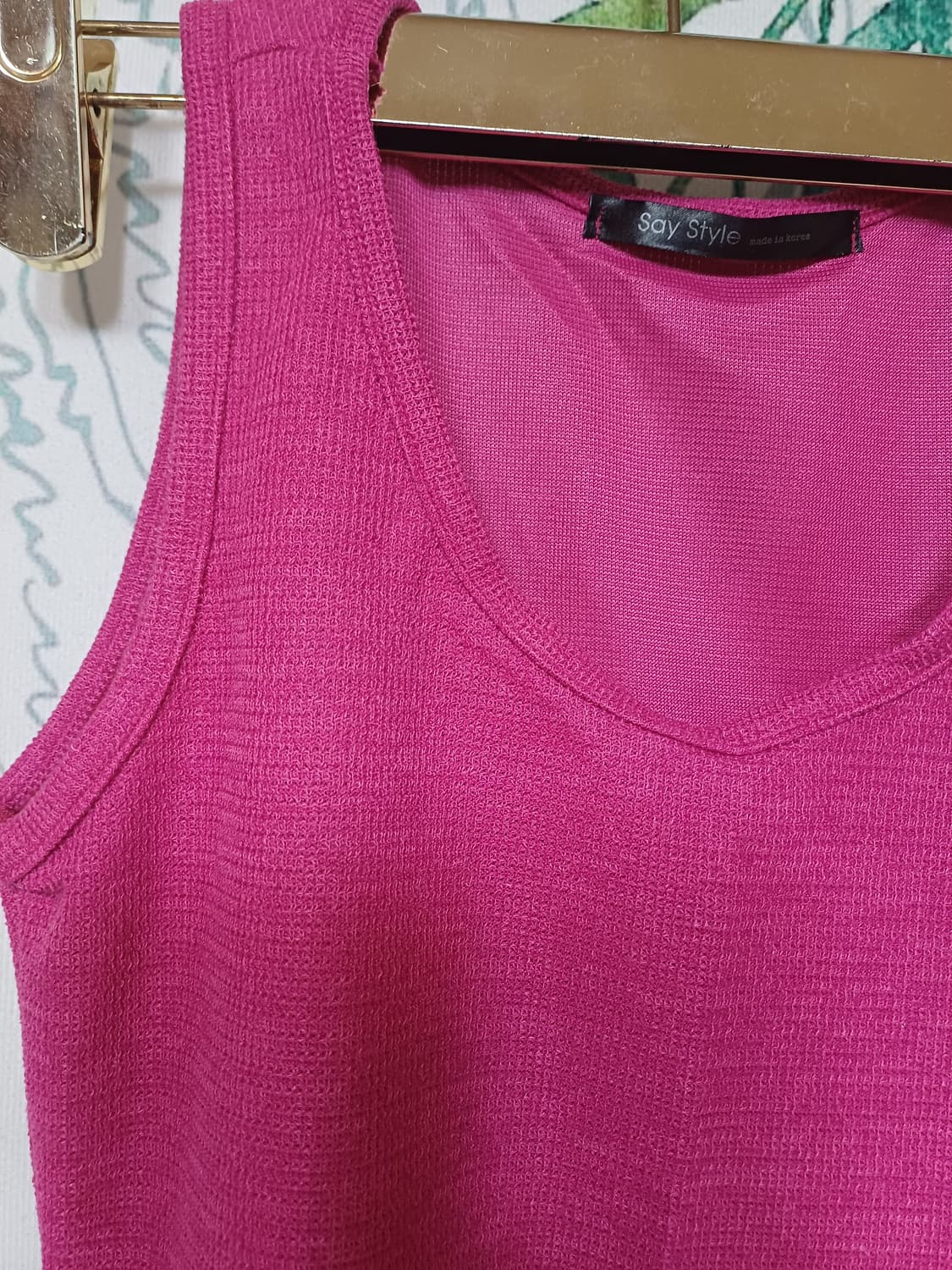 새제품/핑크 니트 나시 원피스 상품이미지2