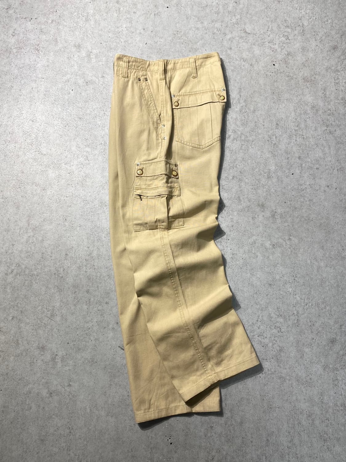 [29-30] Catch On 캐치온 재팬메이드 베이지 카고 와이드팬츠 상품이미지1