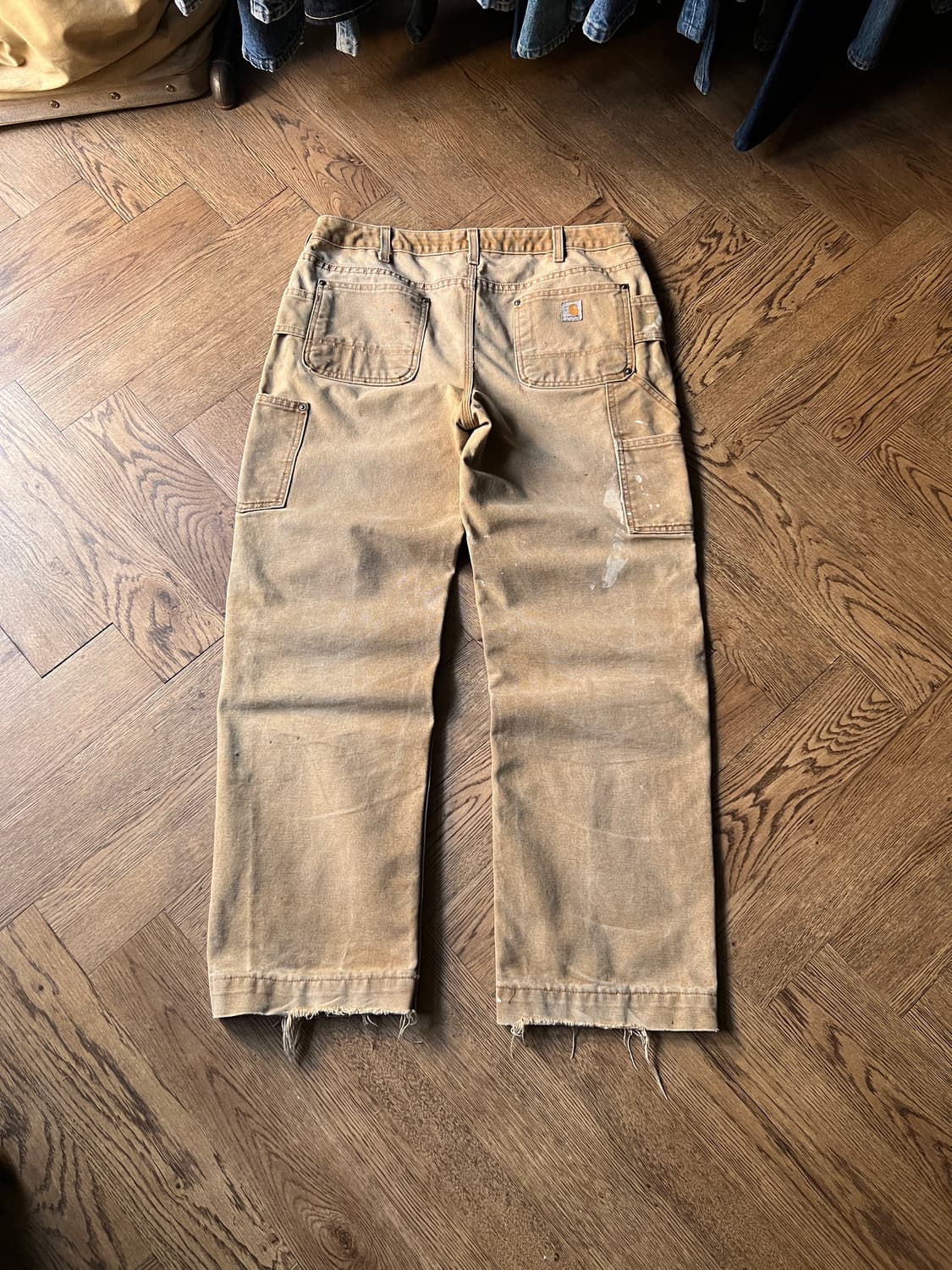 [34]칼하트 USA 더티워싱 브라운 더블니 워크 팬츠 상품이미지7