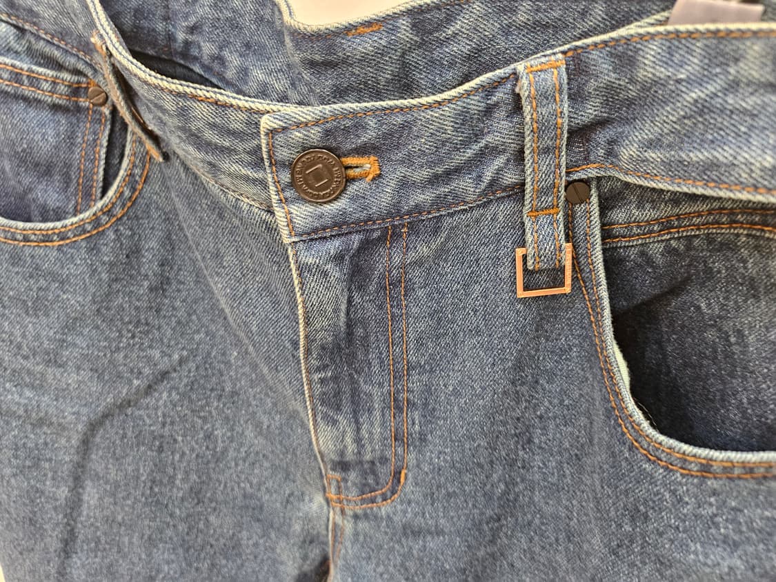 [48] WYM 우영미 21fw 남성 블루 스트레이트 데님 팬츠 상품이미지3