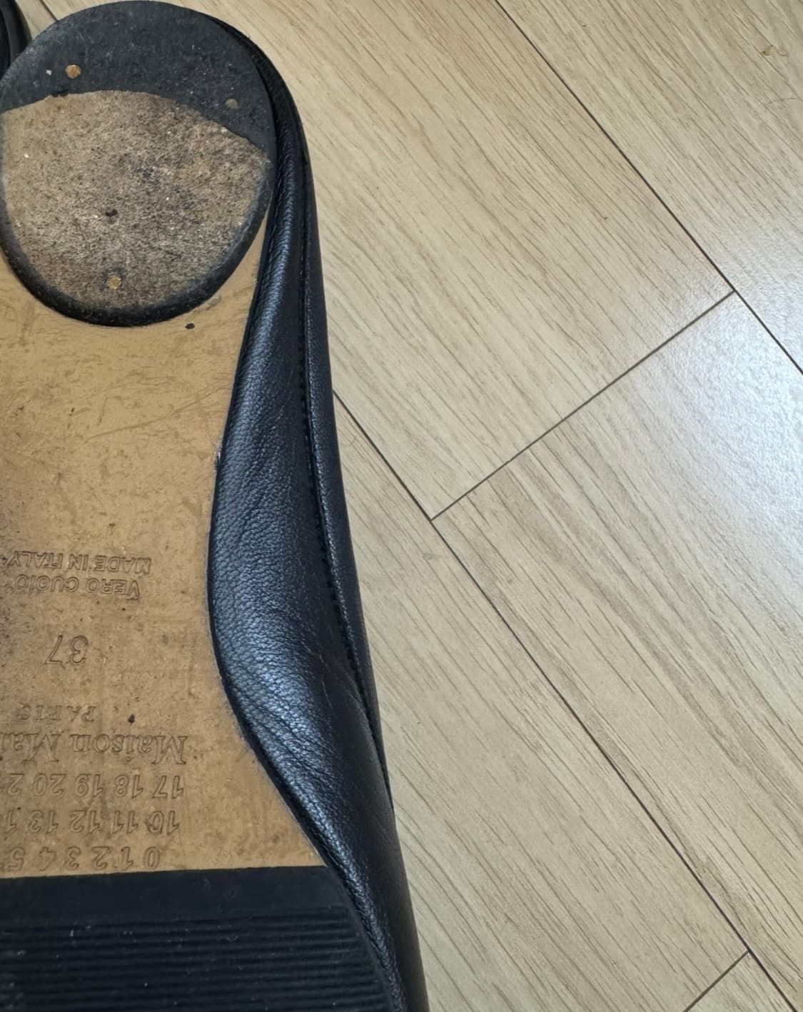 메종 마르지엘라 타비 뮬 슬라이드 블랙 37 상품이미지3