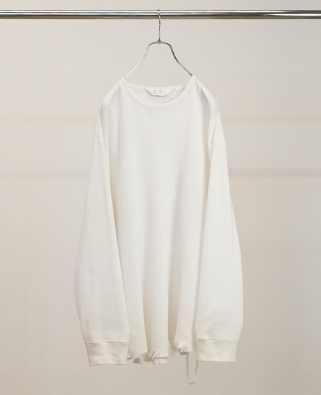 Ancellm 안셀름 DAMAGE WAFFLE CREW LST-SHIRT 상품이미지1