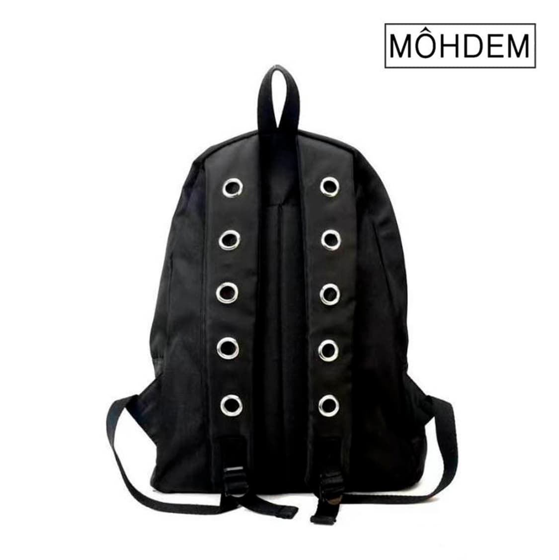 [Unisex] 크로스 지퍼 아일렛 백팩 대용량 배낭 상품이미지3
