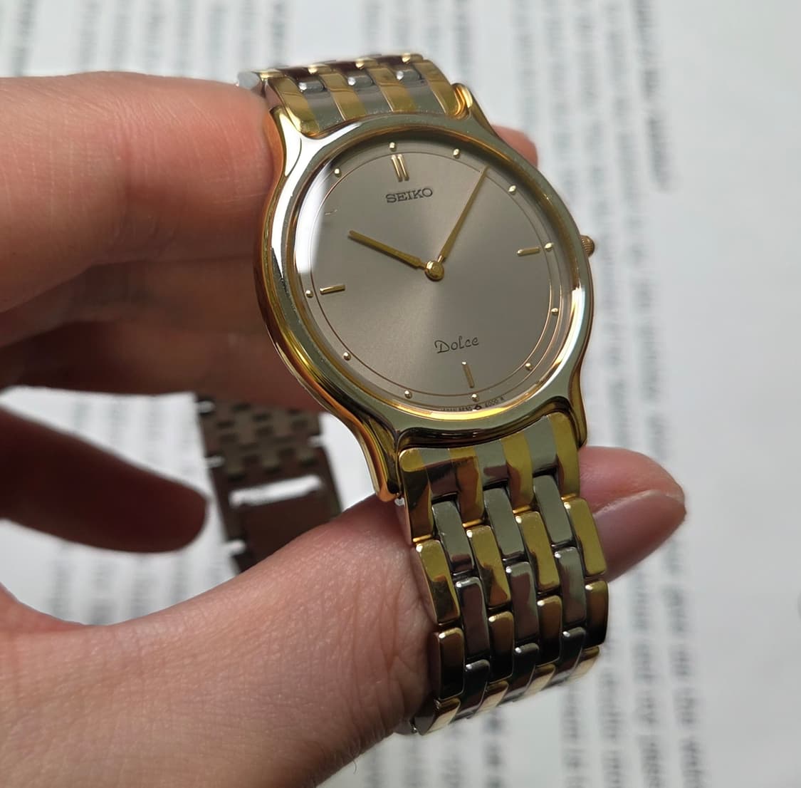 빈티지 세이코 돌체 오리지널 그레이다이얼 슬림쿼츠 브레이슬릿 ver. 상품이미지4