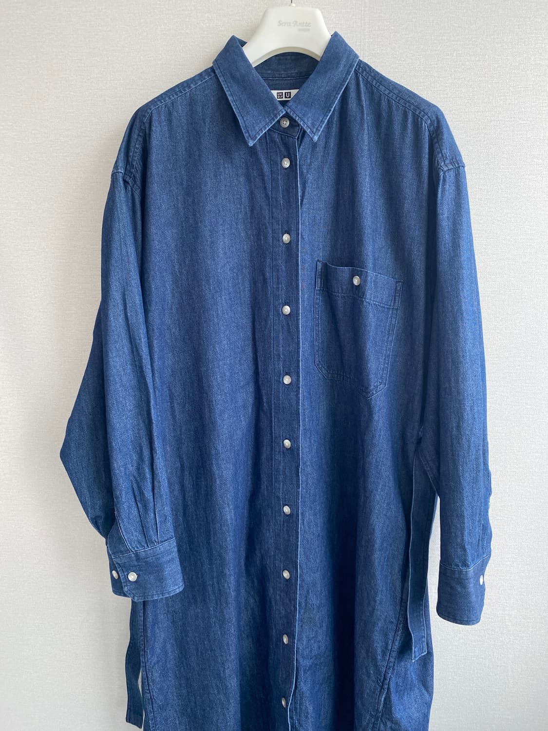 UNIQLO U 데님 셔츠 원피스 M 상품이미지2