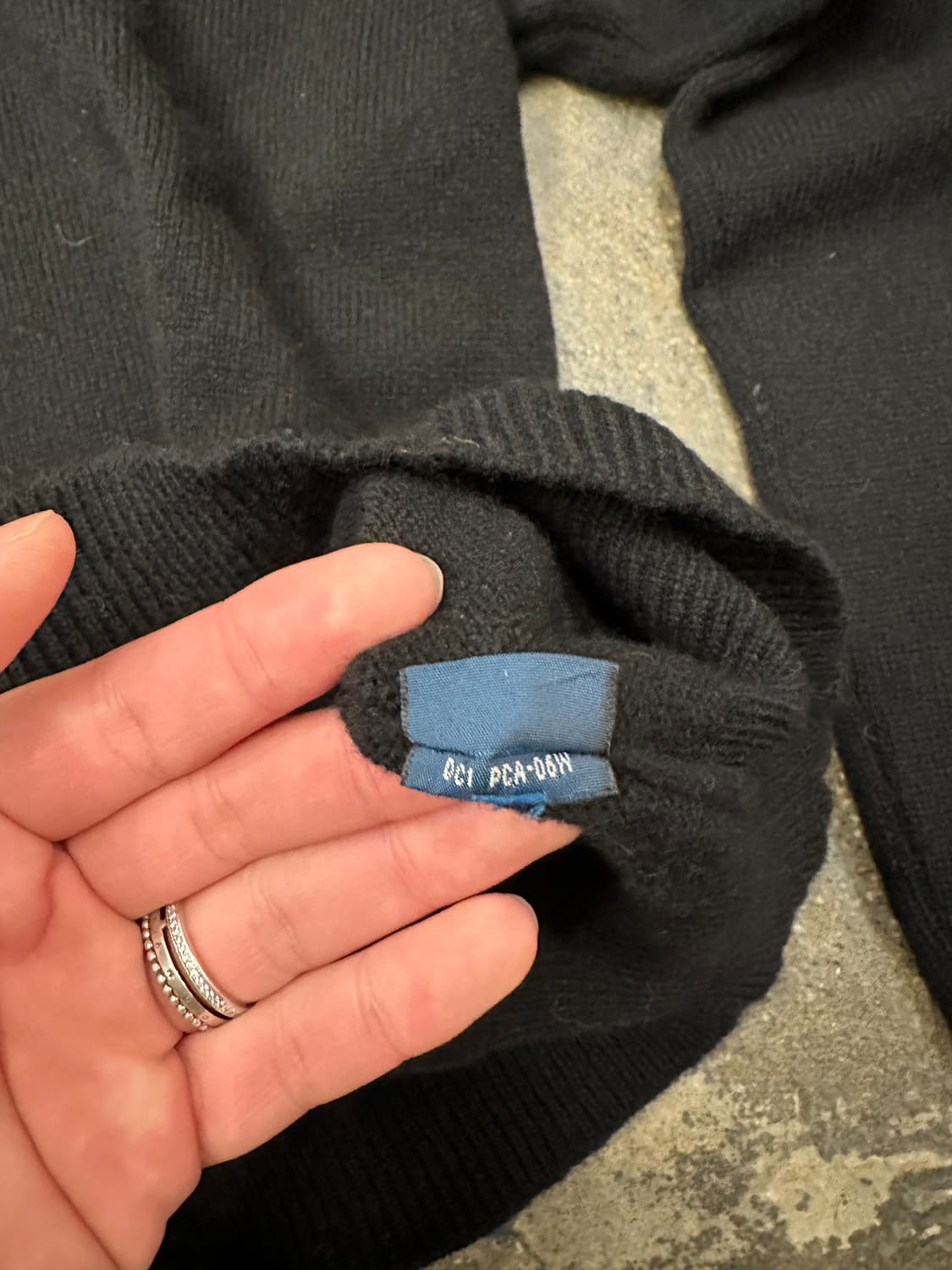 폴로 랄프로렌 블랙 브이넥 울니트 L 상품이미지5