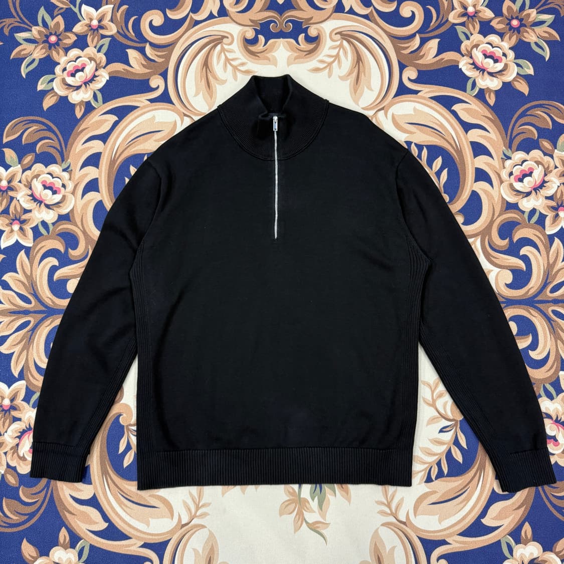 (XL)마시모 뚜띠 Massimo Dutti 코튼 하프집업(블랙) 상품이미지1