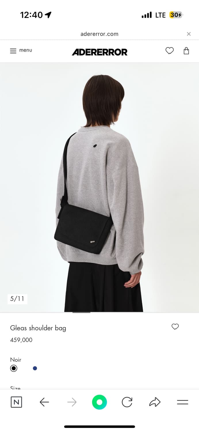 아더에러 코듀로이 가방 상품이미지5