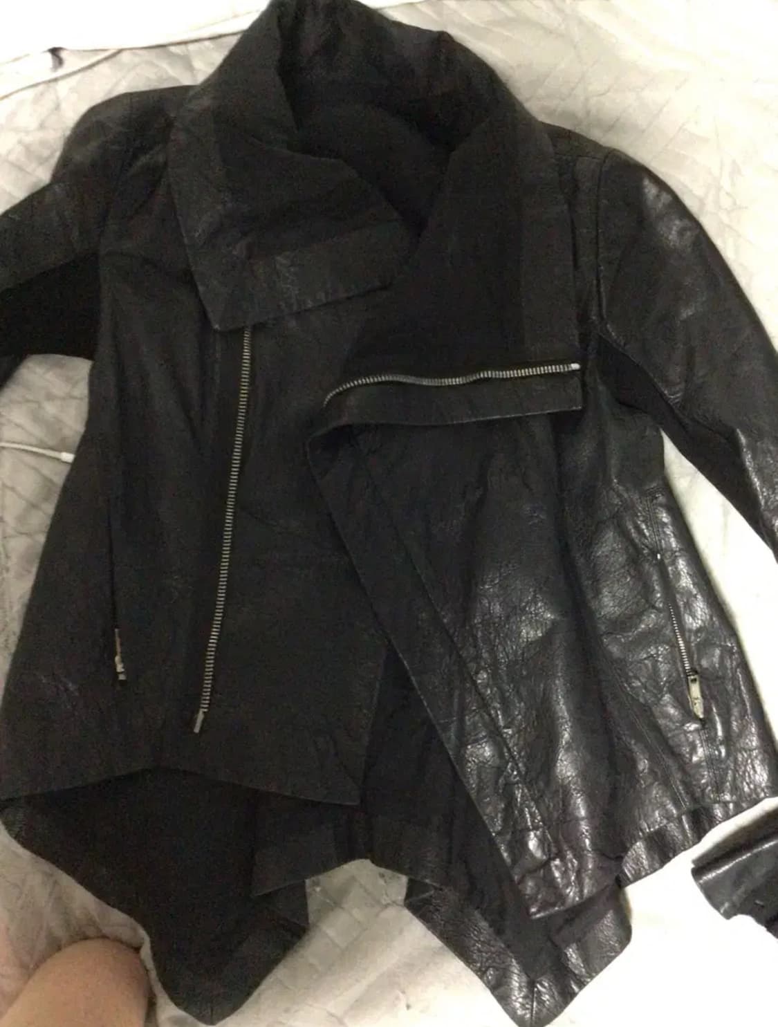 릭오웬스 하이넥 레더자켓 42 상품이미지1