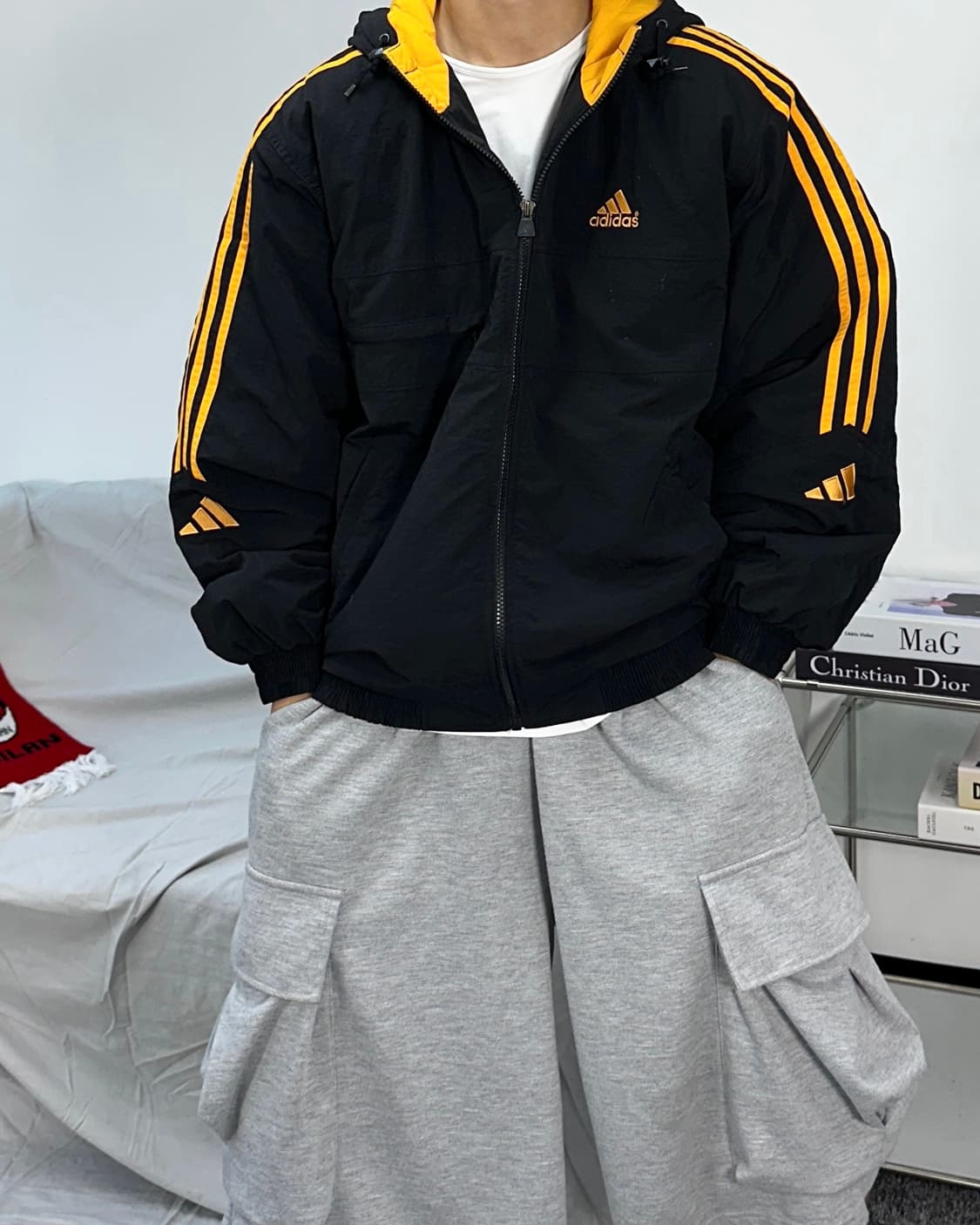 아디다스 올드스쿨 검노 퀄팅 누빔 점퍼 100 상품이미지1