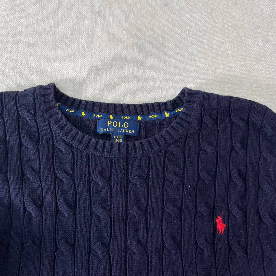95 폴로랄프로렌 네이비 꽈배기 니트 상품이미지2