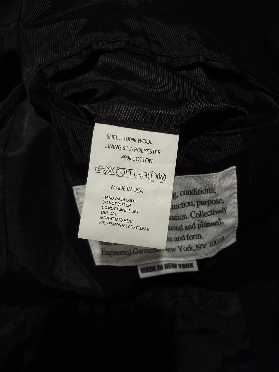 Engineered Garments 엔지니어드 가먼츠 울 패턴 블레이저 상품이미지6