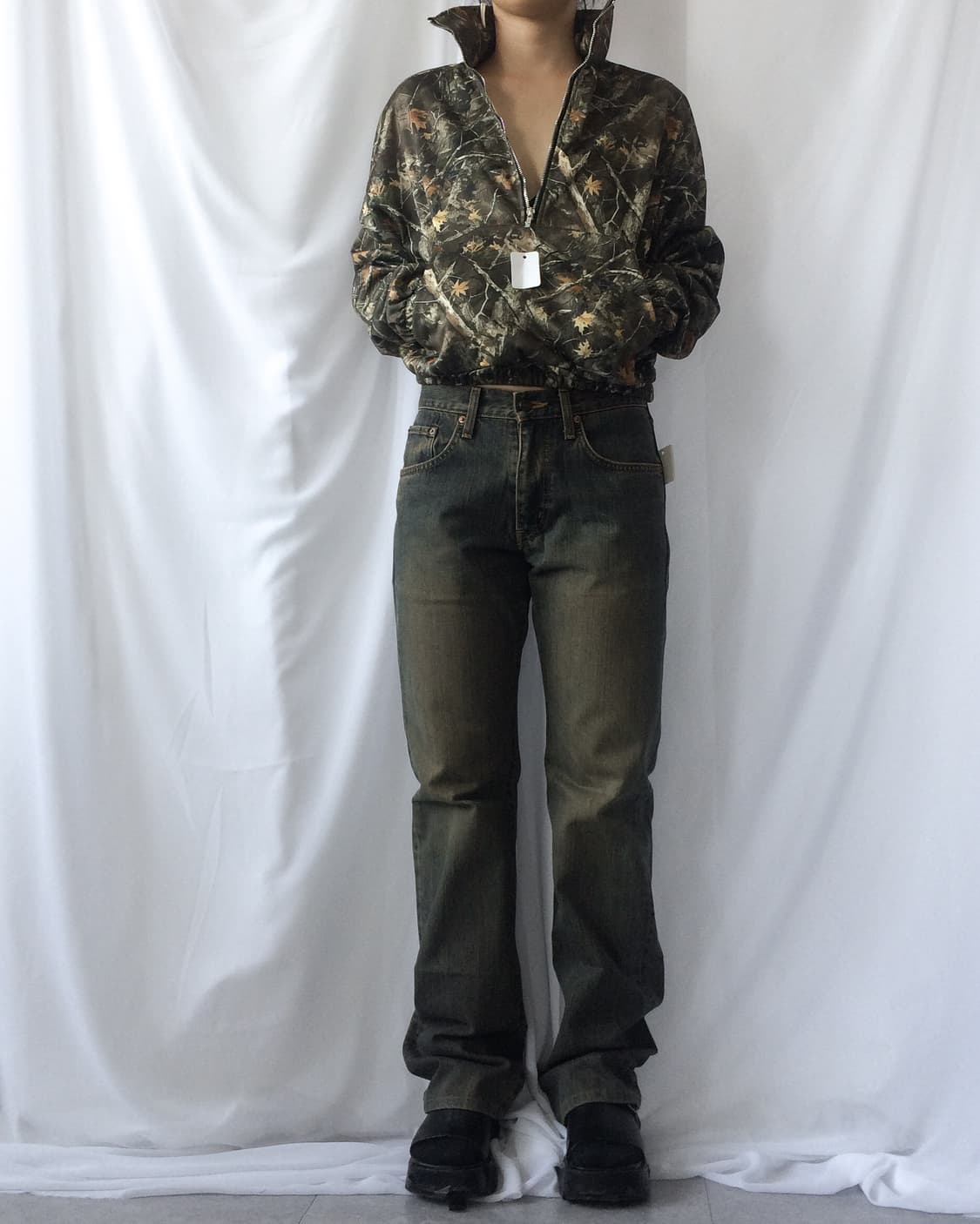 Real tree pattern half zip up 상품이미지8