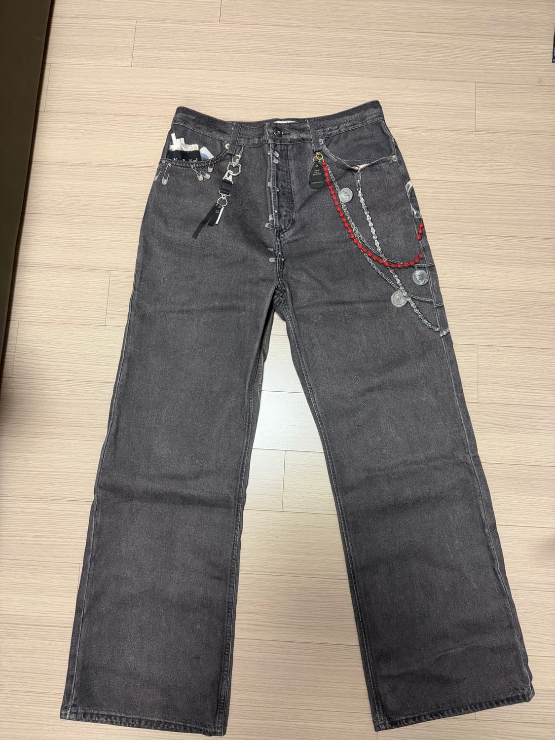 비엑세스 Printed Chain Denim Pants ( s ) 상품이미지6