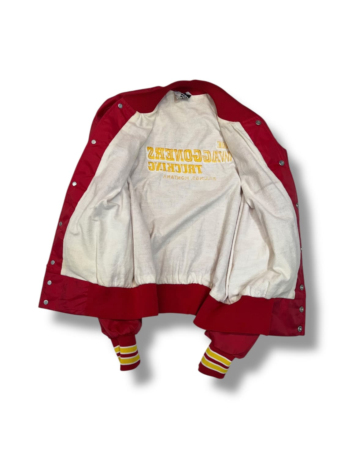 90s Waggoner Trucking 나일론 바시티 자켓 (L) 상품이미지5