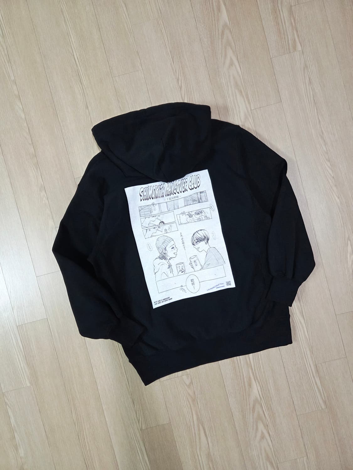 LAUNDROMAT Kay 블랙 크루 후드 티셔츠 상품이미지7