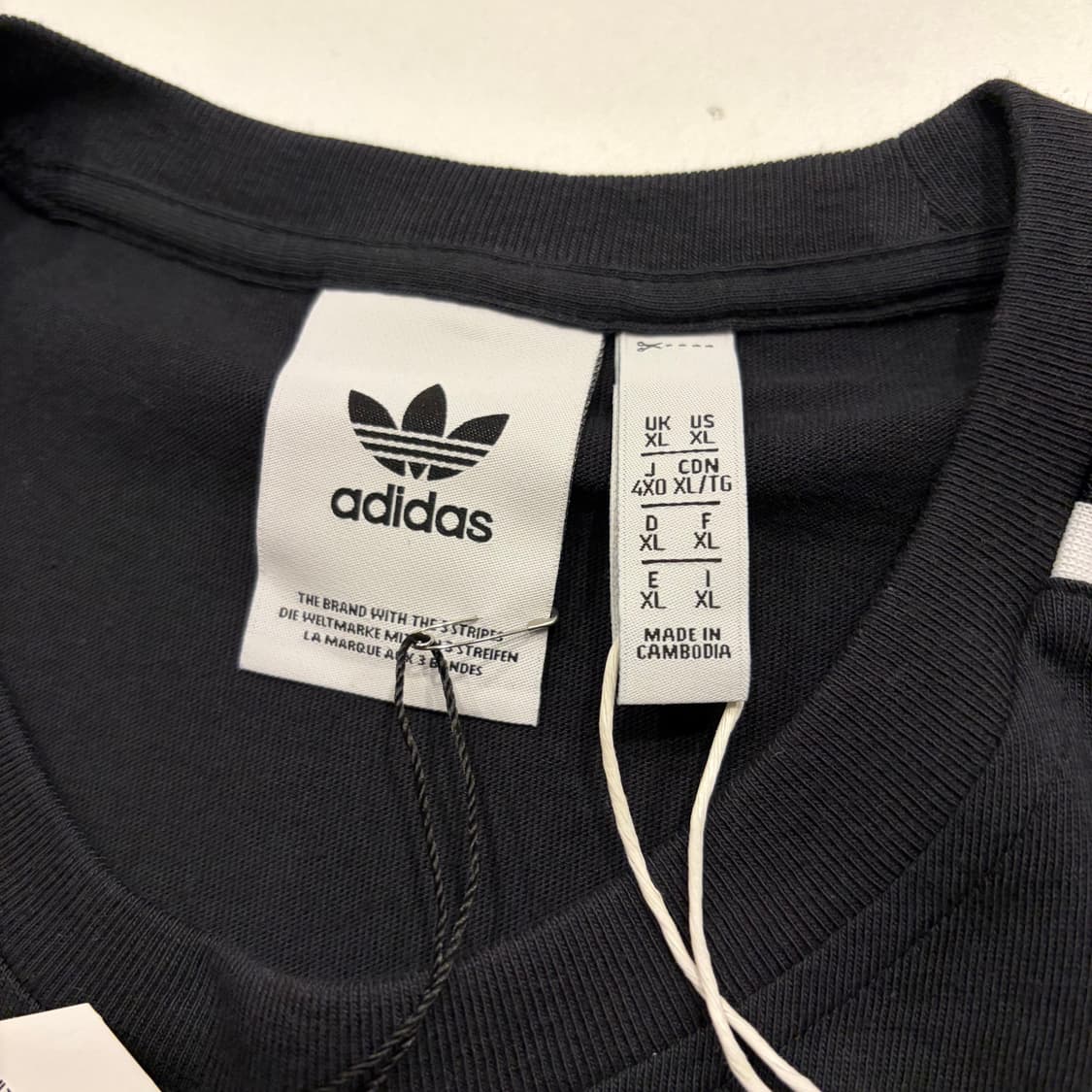 [XL] 아디다스 락업 삼선 반팔 티셔츠 블랙 C176 상품이미지4