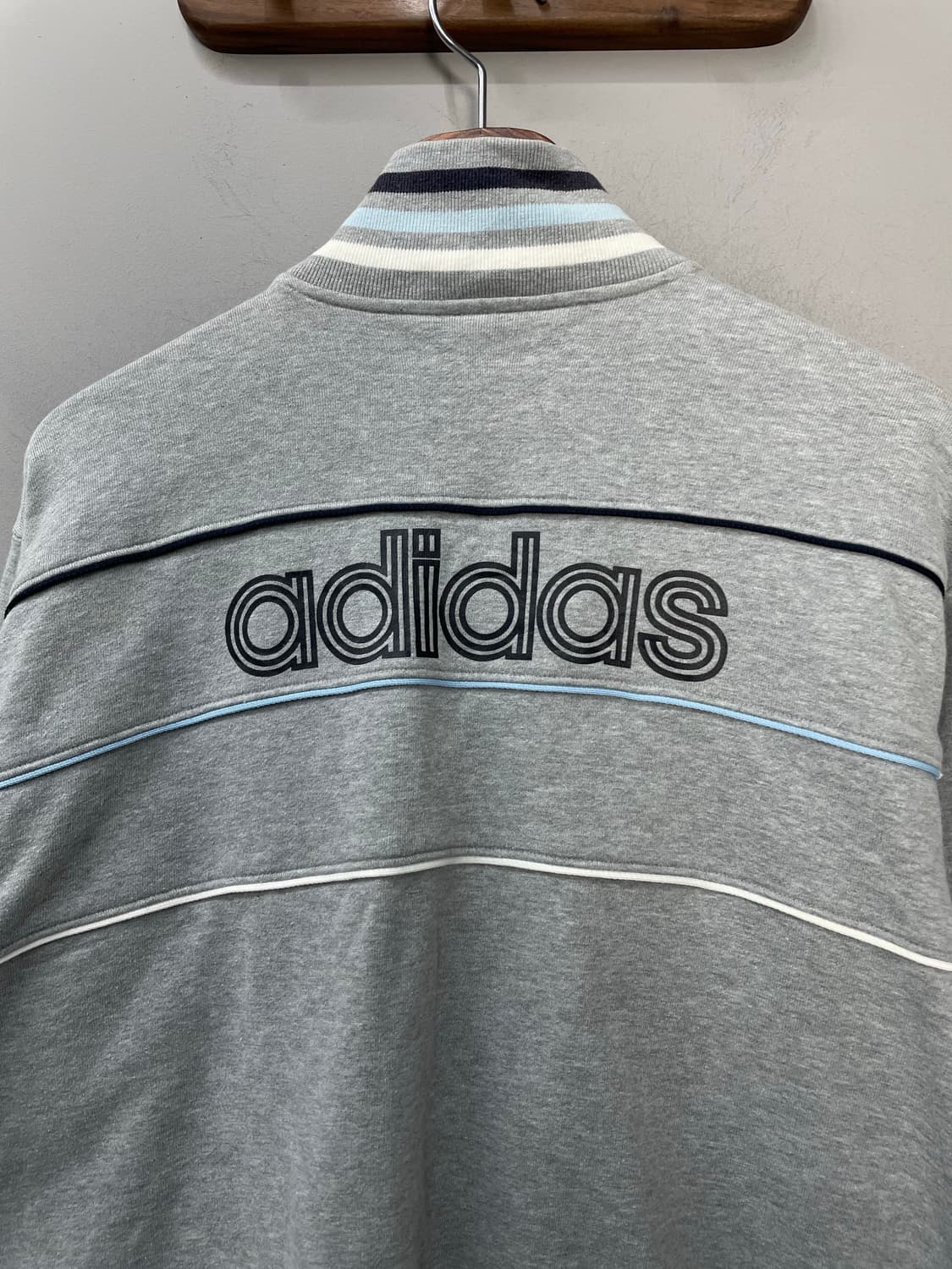 아디다스 코튼 그레이 백로고 자켓 H1332 상품이미지5