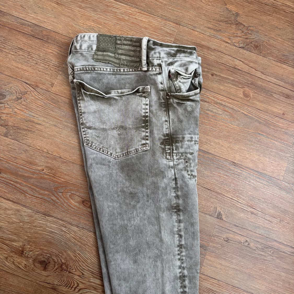 폴로진 빈티지 워싱 데님 청바지 28 스판 카키 랄프로렌 수입 정품 상품이미지8