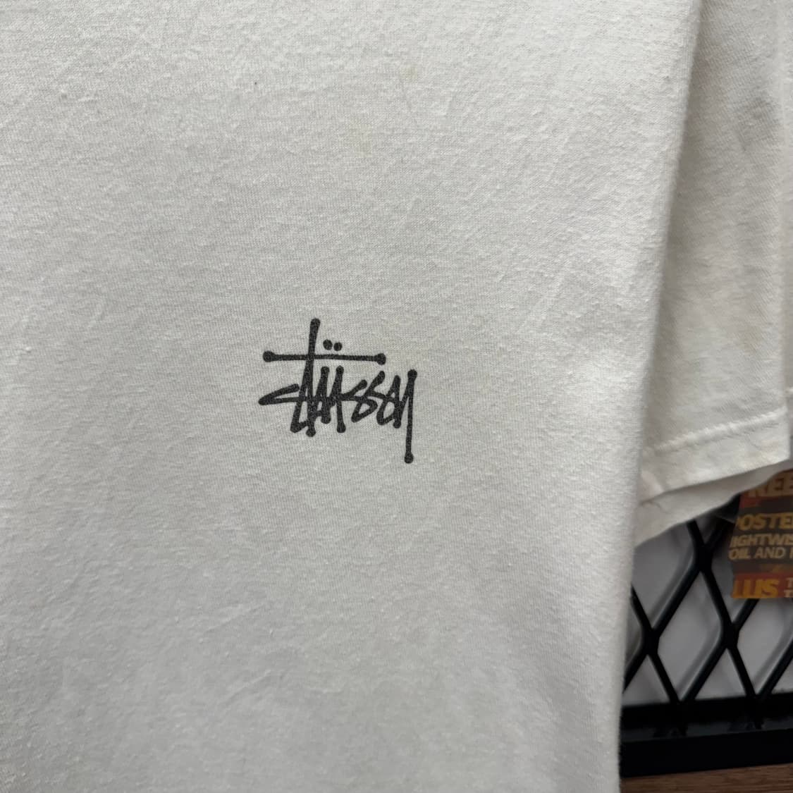 스투시 베이직 반팔 티셔츠 후면 빅로고 포인트 화이트 상품이미지5