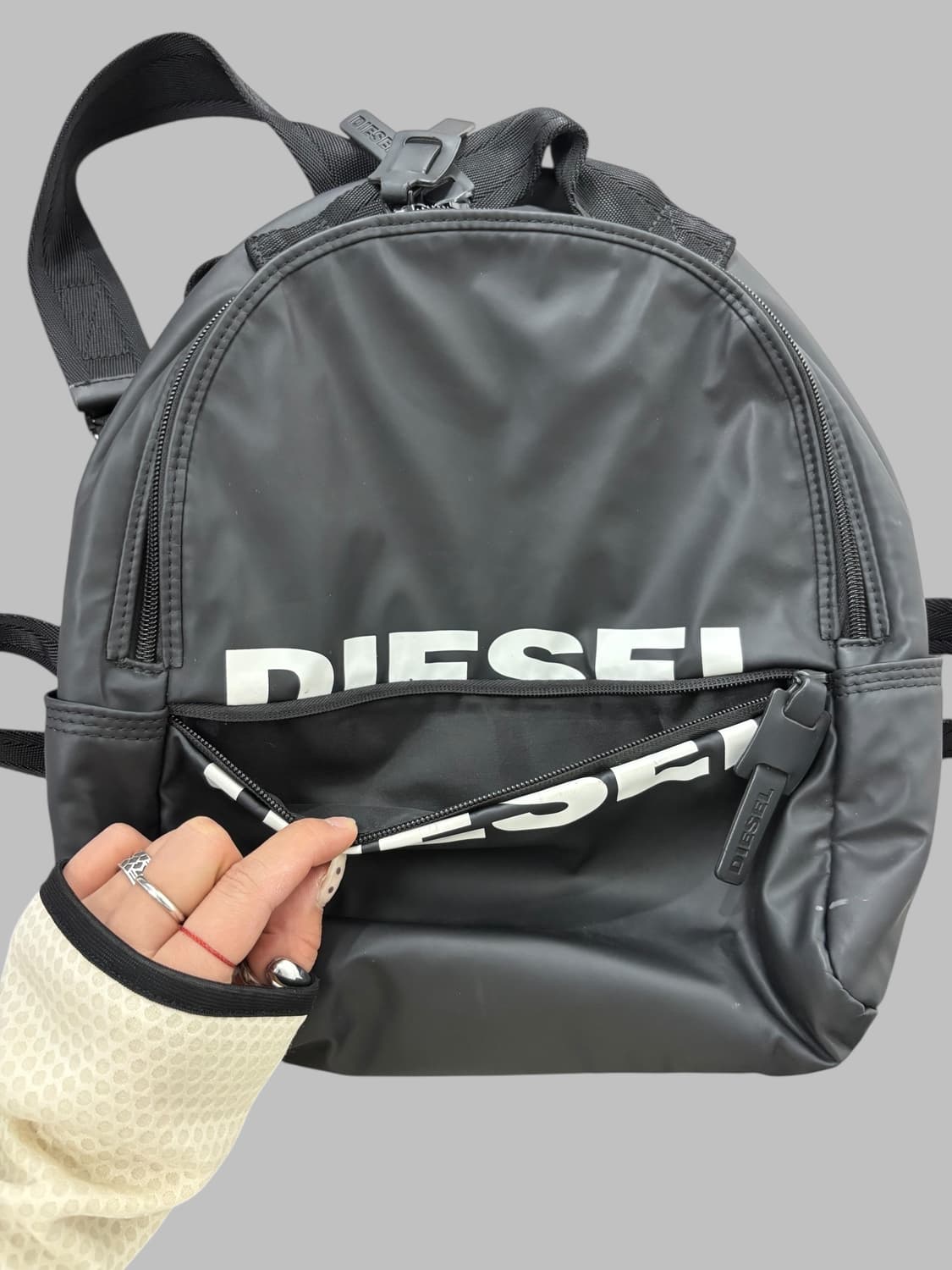 DIESEL logo backpack black  상품이미지4