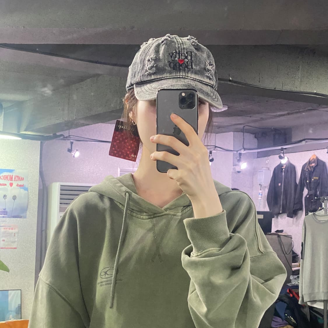 베티붑 빅로고 데미지 볼캡 B2001 상품이미지1