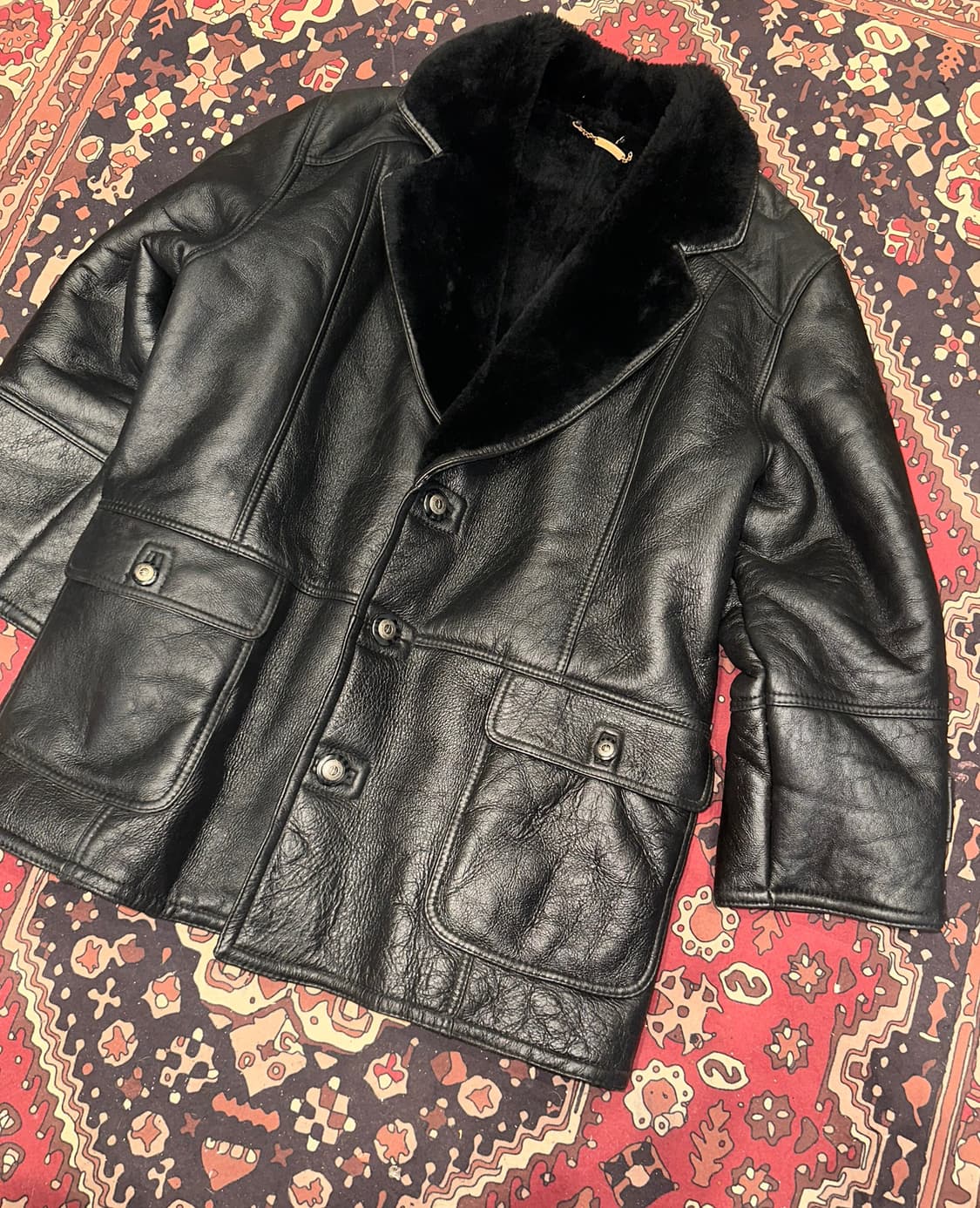 ( XL-2XL ) 양가죽무스탕 가죽코트 가죽카코트 양가죽코트 코트 상품이미지3