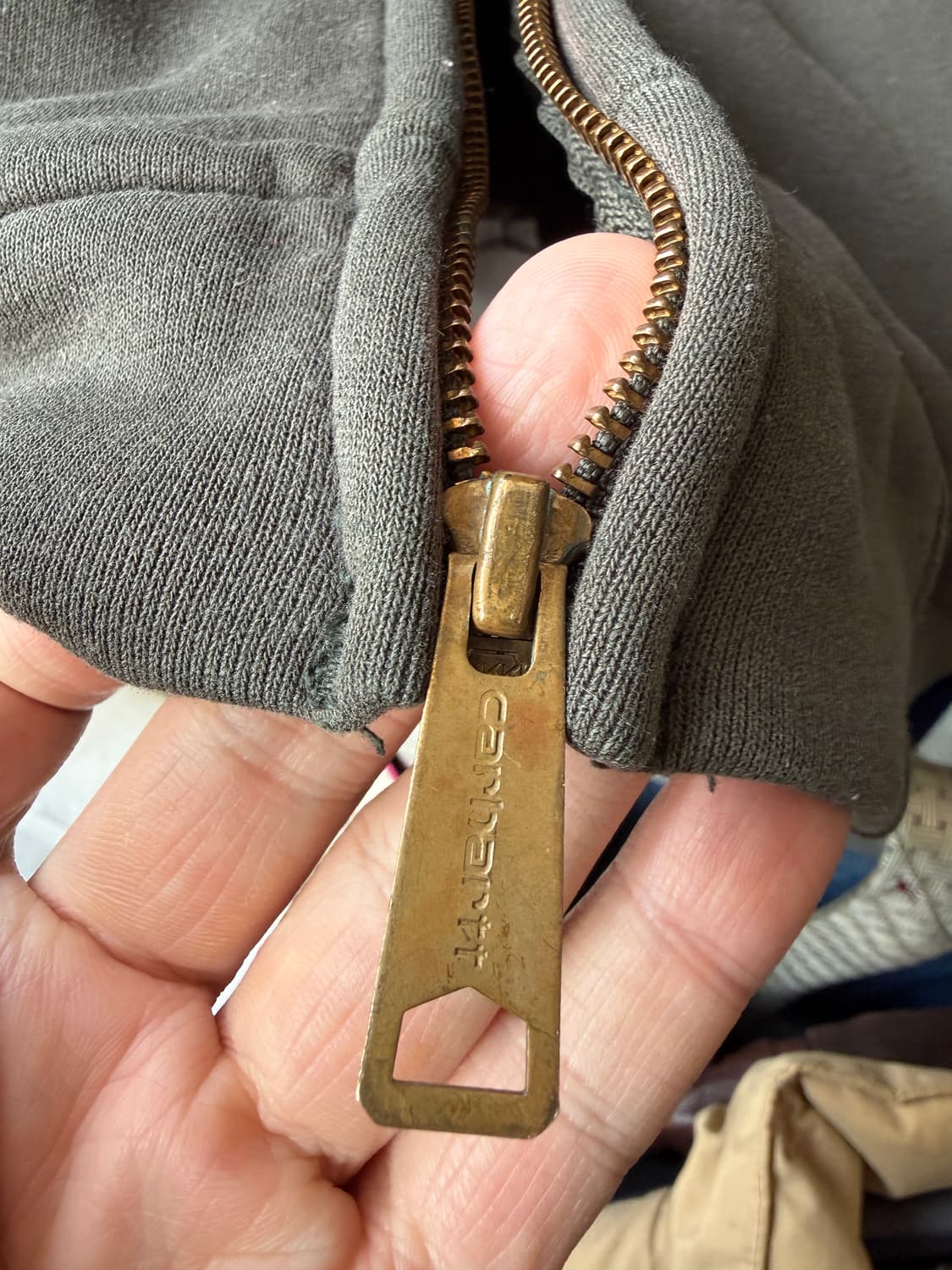 칼하트 레인디펜더 성조기 후드집업 그린  XL-XXL 상품이미지3