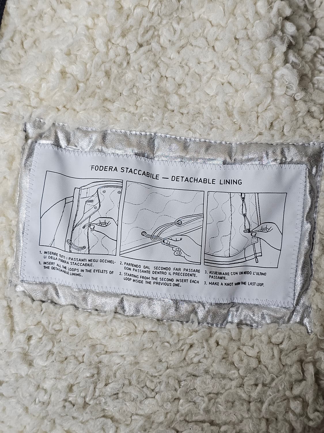 스톤아일랜드 Silver Sherling Liner Fur 다비드 자켓 상품이미지8