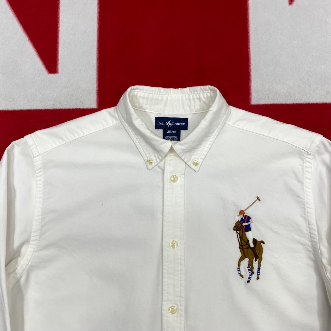 폴로 빅포니 셔츠 실측 S  상품이미지3