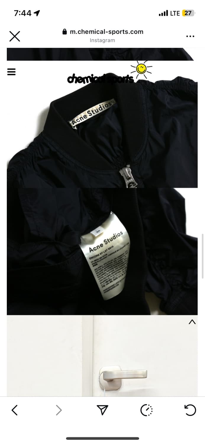 아크네스튜디오 봄버 자켓 네이비 S~M (케미컬스포츠) 상품이미지5