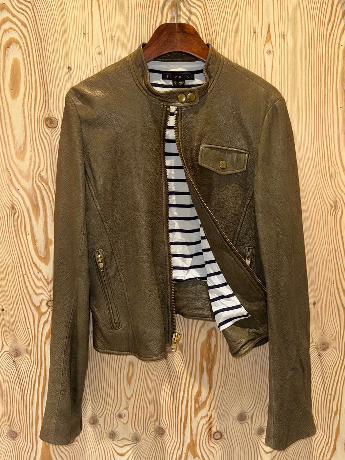 띠어리 램스킨 라이더 자켓 상품이미지4